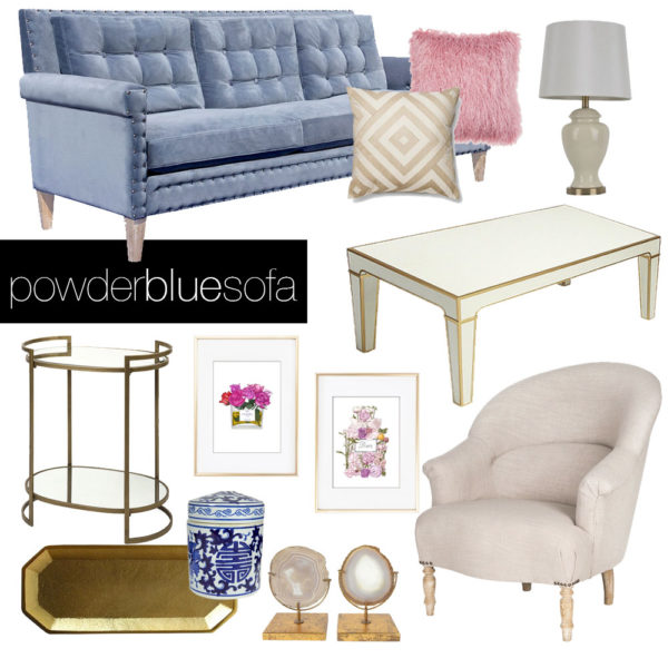 Powder Blue Sofa | Kassy On Design